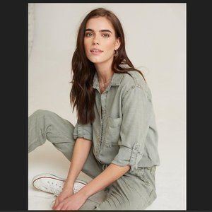 NWOT Bella Dahl Belted Utility Jumpsuit in Softarmy Tencel